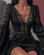 Vestido corto con volantes