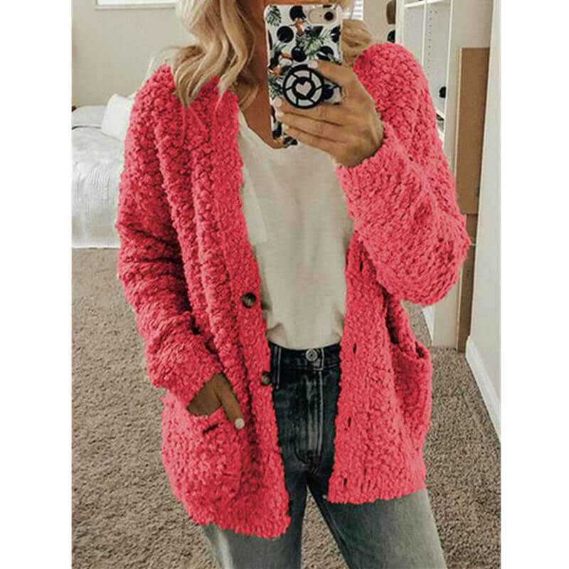 Elegante chaqueta con diseño de lana