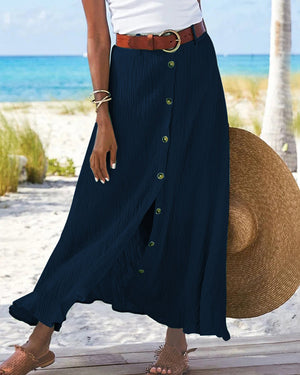 Maja | Falda larga de verano en color liso