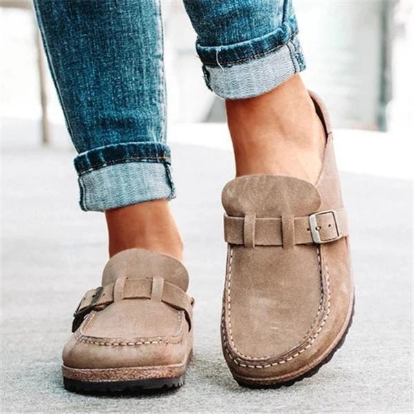 LeatherSandals™ - Elegantes sandalias slip-on para mujer