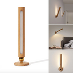 Lámpara LED de madera de 360º