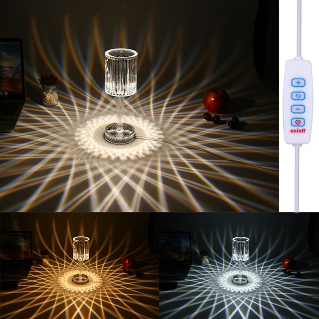 Lámpara de cristal con control táctil