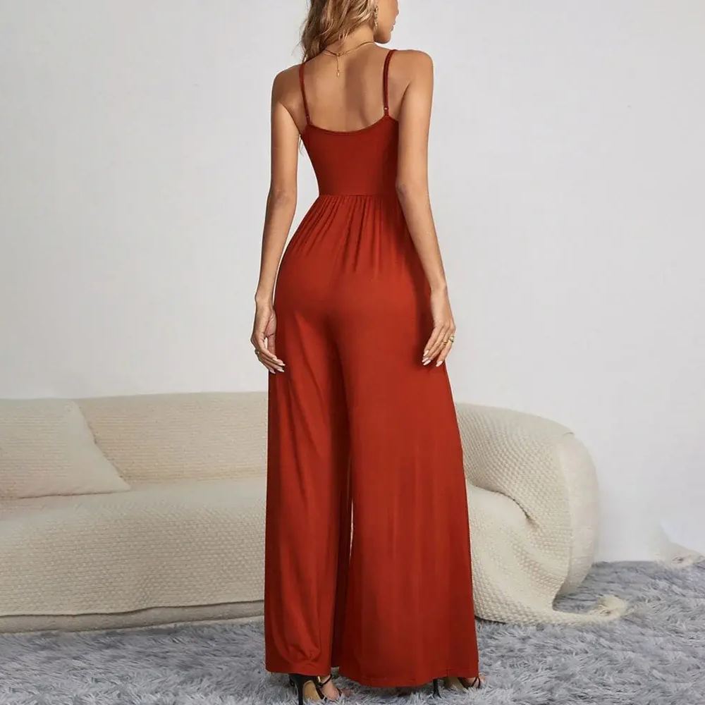 Zahra Sling Sleeveless Loose Jumpsuit - Elegancia sin esfuerzo