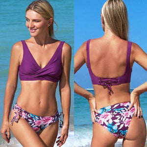 Merovo - Bonito bikini de dos piezas
